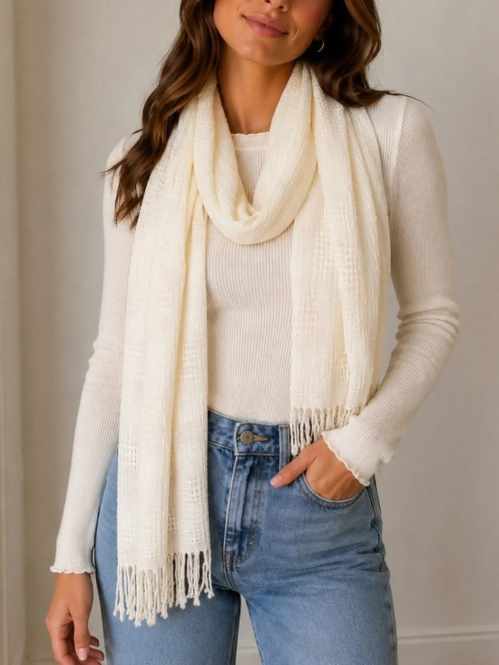 Off White Scarf great condition super soft